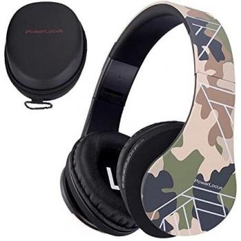 Auriculares para niños, PowerLocus Auriculares Bluetooth para niños, con 85DB Volumen Limitado, Auriculares Plegable con micrófono, Micro SD Slot, Auriculares Inalámbricos y con Cable, con Estuche