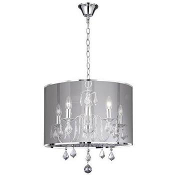 Lámpara de araña moderna OLIVIA, cromado, diseño contemporáneo, ideal para decoración interior, proporciona iluminación elegante y sofisticada