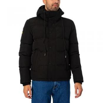 Superdry Everest Short Hooded Puffer Jacket - Jet Black - Men's Size XXL