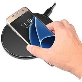 aibe sser Wireless Qi Cargador carga W07 Qi Wireless Charger Pad Dock Station cargador por inducción para Samsung Galaxy S7/S7 Edge/S6/S6 Edge, Nexus 4/5/6/7, htc 8 x, LG G4 y todos los otros dispositivos habilitados para Qi