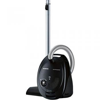 Siemens Synchropower VS06A212 - Aspiradora Cilíndrica con Bolsa, 4L Capacidad, 600W Potencia, Color Negro
