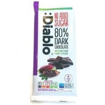 Diablo Chocolate Negro 80% con Stevia 75g