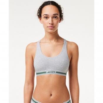 Sujetador de deporte Lacoste Heritage Logo gris - M