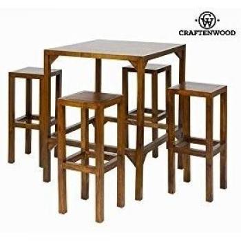 Craftenwood Mesa Alta con 4 taburetes - Colección Franklin by