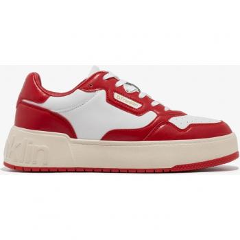 Zapatillas deportivas de mujer estilo urbano D.Franklin Court Basic en rojo con logotipo lateral