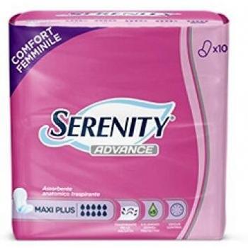 Serenity Advance Maxi Plus - Compresas anatómicas, 10 compresas