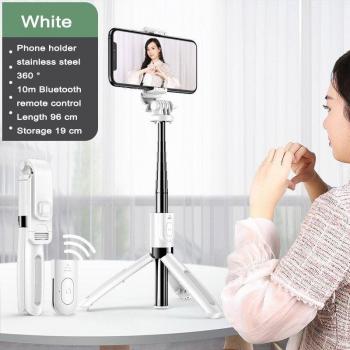 Cámara de Acción Multifuncional Desmontable con Estabilizador PTZ para Smartphone de 4-6,2'', iOS, Bluetooth 4.0, Palo de Selfie Remoto Inalámbrico y Trípode