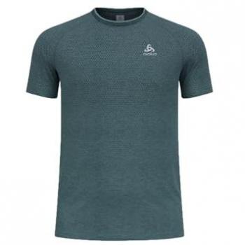 Camiseta de Manga Corta Odlo Essentials Seamless Verde Azulado para Hombre