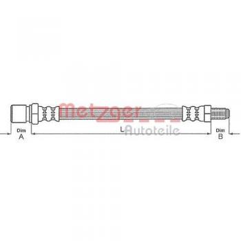 Metzger 4111157 Tubo flexible de frenos