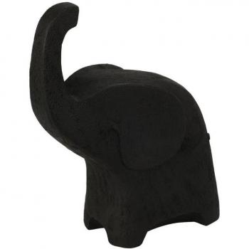 Figura Decorativa Elefante Negro 20x16x8cm