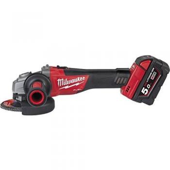 Milwaukee M18 CAG-115 X/5.0 Ah + HD Box FUEL - Amoladora angular con batería