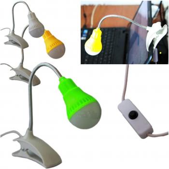 Lámpara LED Flexible con Clip USB para PC y Notebook Regulable