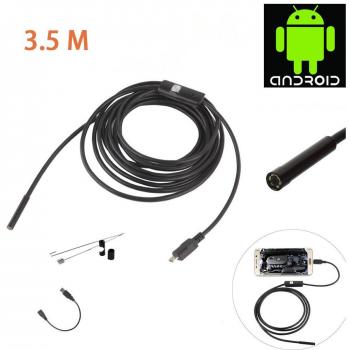2 en 1 Micro USB boroscopio, 7 mm 3,5 m Semi rígida Tub Android endoscopio impermeable cámara de inspección para Smartphone Tablet con función de OTG y UVC y PC portátil