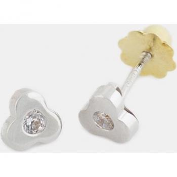 Pendientes de bebé de oro con circonita