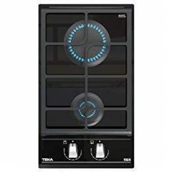 Teka |Placa Cristal Gas de 30 cm con función ExactFlame | 5 x 30 x 51 | Negro