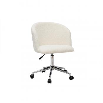Sillón de escritorio de tejido efecto borreguillo Vanity Miliboo