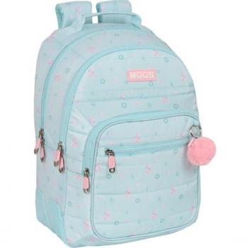 Mochila Doble Adaptable a Carro Moos Garden 32x42x15cm Safta Azul Turquesa