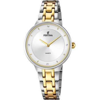 Festina Mademoiselle F20625/1 Reloj para Mujer con Caja de Acero Inoxidable 316L Multicolor y Esfera Plateada