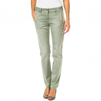 Pantalón Largo Chino Estilo Recto para Mujer 70DBF0196 con Bajos Estrechos