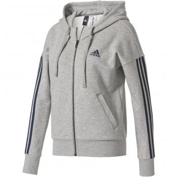 adidas Ess 3S Fz Hd Sudadera, Mujer, Gris