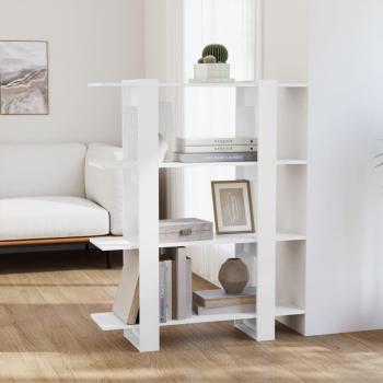 Librería/Partición Blanco Pulido 100x30x123,5 cm