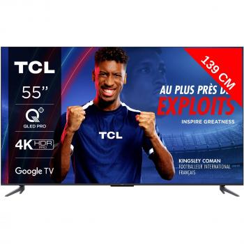 Televisor QLED 4K de 139 cm TCL 55T7B con Google TV y sonido Dolby Atmos