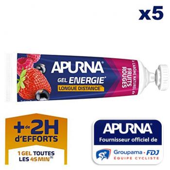 Apurna Energy Gel Long Distance Red Fruits - Pack of 5 (35g each)