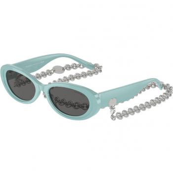 Gafas de Sol Tiffany & Co. TF 4221 para Mujer, Acetato Azul Cielo, Lentes Gris Oscuro, Tamaño 54 mm
