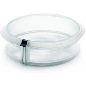 Lékué Duo - Molde desmontable, 23 cm + plato cerámica, color transparente