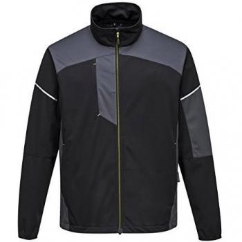Chaqueta de Trabajo Portwest PW3 Bicolor con Cremallera Ezee, Tamaño S, Color Negro/Gris
