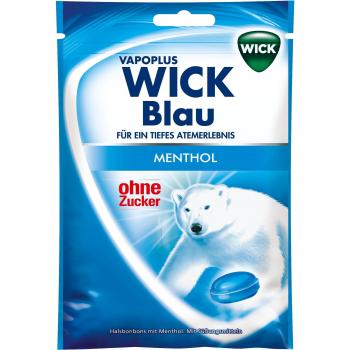 Caramelos Husten Wick Blau Menthol Sin Azúcar 72g