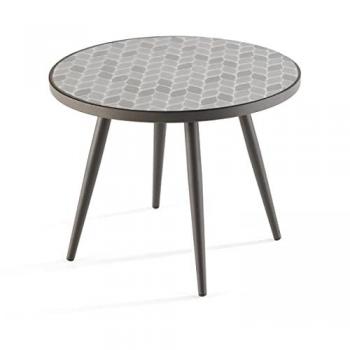 Mesa de centro redonda Tivoli con diseño de cerámica