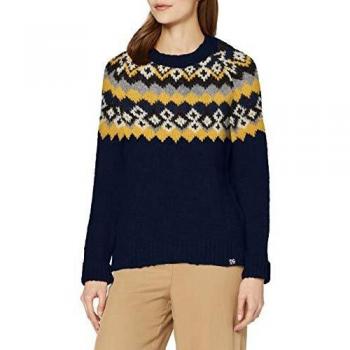 Superdry Savannah Yoke Jacquard Knit suéter, Azul