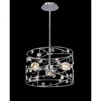 Lámpara colgante Sorrento Ball 3 bombillas cromo pulido / cristal