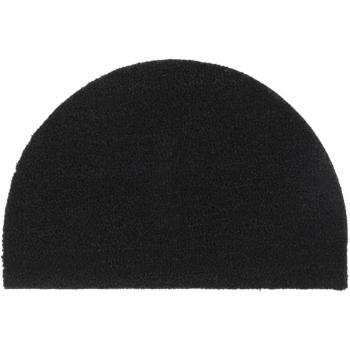 Felpudo semicircular de fibra de coco negro 40x60 cm