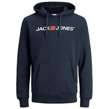 Jack & Jones Men's Hoodie with Old Logo - Navy Blue