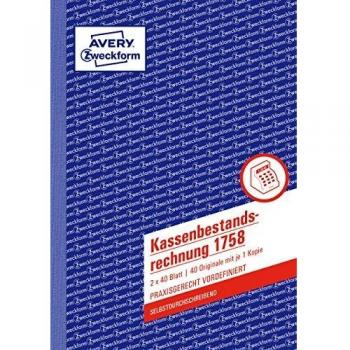 Avery 1758 - Libretas de facturas