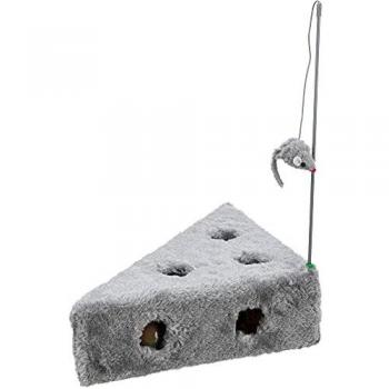 Trixie 4505 Trozo Queso con Agujeros y 3 Juguetes, 36 x 8 x 26/26 cm