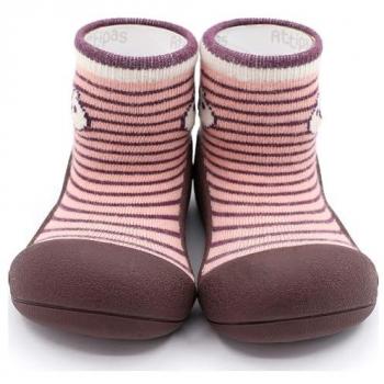 Zapatillas de Casa Antideslizantes para Bebé Niña en Rosa con Dibujo de Mapache - Attipas Primeros Pasos