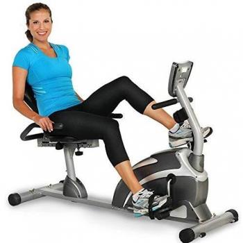 Ejerpeutic 900XL - Bicicleta de Ejercicio reclinada con Pulso, Capacidad de Peso de 300 Libras