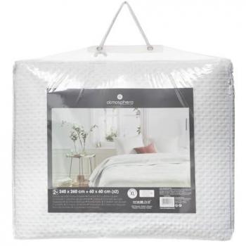 Colcha Dolce con 2 fundas de almohada - Marfil - 240 x 260 cm