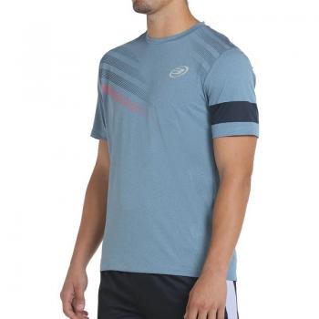 Camiseta Bullpadel Cambre 415 Hombre Azul Sombra Vigore, Camiseta de manga corta, color azul, para hombre