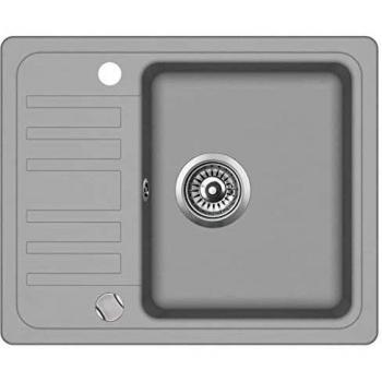 vidaXL Fregadero Cocina 1 Seno Gris Granito Fregadero Lavabo Caño Lavaplatos