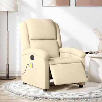 Sillón de masaje reclinable eléctrico tela color gris claro, gris oscuro y negro - vidaXL Sillón Dormitorio Cómodo Silla Relax Sofá
