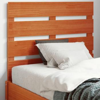 Cabecero de Cama de Madera Maciza de Pino Marrón Cera 90 cm