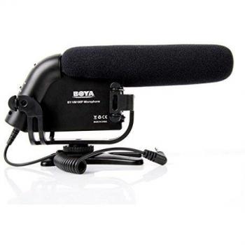 Boya BY-VM190 Unidireccional Microfono de Condensador para Camara Reflex DSLR Canon Nikon Pentax Sony 3.5mm Conexion