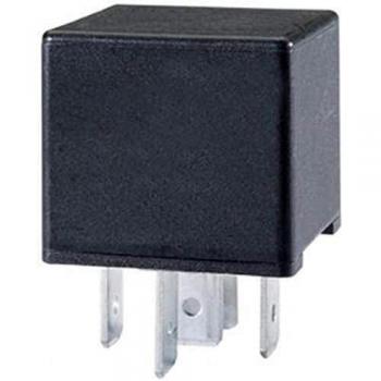 HELLA 4RD 007 794-027 Relé, corriente de trabajo - 12V - 5polos - Diagrama de circuito: W2 - ID conector: B1 - Contacto ruptor/Contacto de cierre/contacto conmutador - negro - sin soporte - Cant.: 200