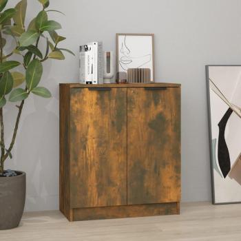 Aparador de roble ahumado 60x30x70 cm madera multicapa