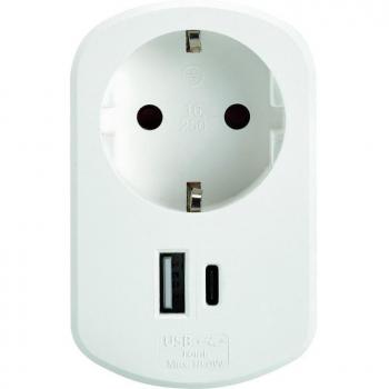 Base Eléctrica Simon 520x840x760 mm con 1 Toma TT y 2 Puertos USB Color Blanco