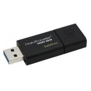 Kingston DataTraveler 100 G3 USB Flash Drive - 128GB, USB 3.1/3.2 Gen 1 Type-A, Black
